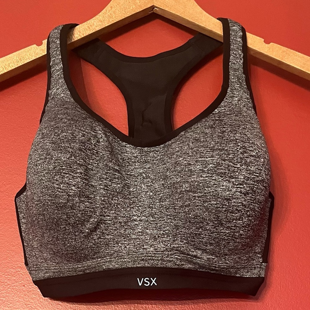 Victoria’s Secret VSX racer back sports bra, 34DDD/34F